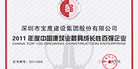 我集團(tuán)連續(xù)入選中國(guó)建筑業(yè)最具成長(zhǎng)性百強(qiáng)企業(yè)并被評(píng)為2012年度全國(guó)建筑業(yè)AAA級(jí)信用企業(yè)
