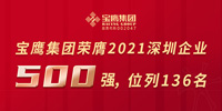 寶鷹集團入圍2021深圳500強企業(yè)，位列136名